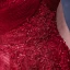 Schöne Rot Ballkleider 2020 A Linie Off Shoulder Kurze Ärmel Applikationen Spitze Pailletten Perlenstickerei Glanz Tülle Sweep / Pinsel Zug Rüschen Rückenfreies Festliche Kleider