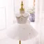 Lovely White Birthday Flower Girl Dresses 2020 Ball Gown Scoop Neck Sleeveless Bow Pearl Rhinestone Short Ruffle