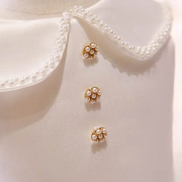 Lovely White Birthday Flower Girl Dresses 2020 Ball Gown Scoop Neck Sleeveless Bow Pearl Rhinestone Short Ruffle