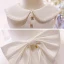 Lovely White Birthday Flower Girl Dresses 2020 Ball Gown Scoop Neck Sleeveless Bow Pearl Rhinestone Short Ruffle