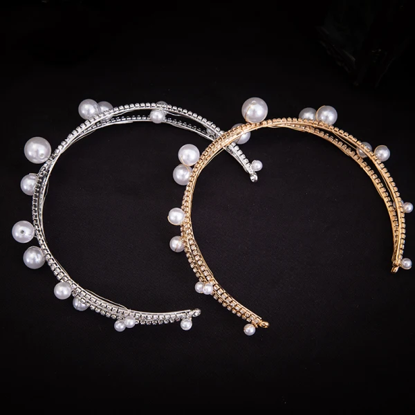 Élégant Doré Accessoire Cheveux Accessoire Cheveux Mariage 2020 Alliage Perle Faux Diamant Mariage Accessorize
