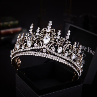 Vintage Retro Gold Tiara Accessories 2020 Alloy Rhinestone Bridal Hair Accessories