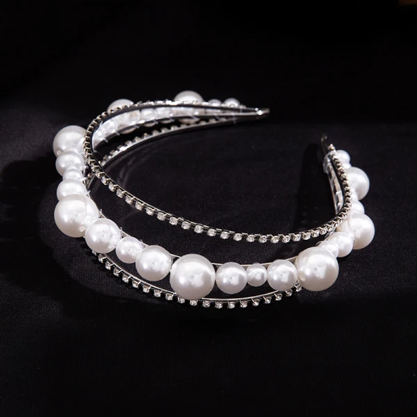 Fine Sølv Hodepynt Har Tilbehor 2020 Legering Perle Rhinestone Bryllup Tilbehør