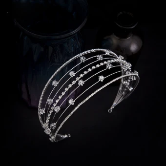 Chic Beautiful Silver Headpieces Bridal Hair Accessories 2020 Alloy Rhinestone Wedding Accessories