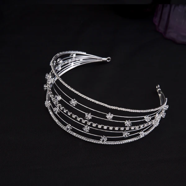 Fine Sølv Hodepynt Har Tilbehor 2020 Legering Rhinestone Bryllup Tilbehør