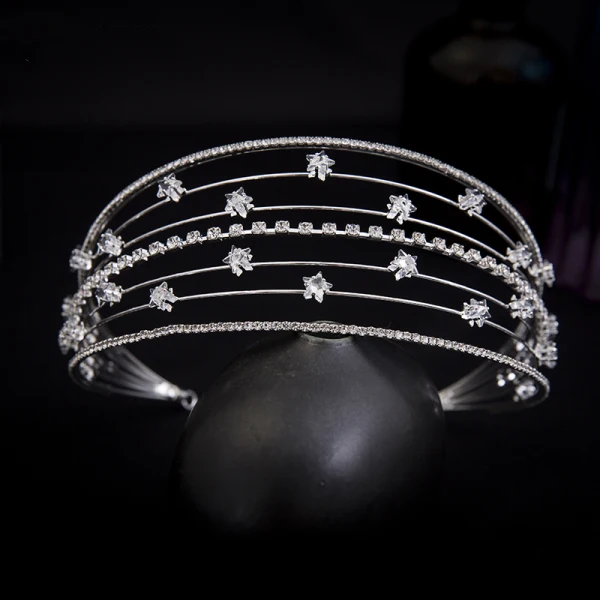 Fine Sølv Hodepynt Har Tilbehor 2020 Legering Rhinestone Bryllup Tilbehør