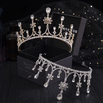 Mote Har Tilbehor 2020 Legering Rhinestone Tiara Bryllup Tilbehør