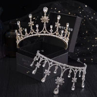 Mote Har Tilbehor 2020 Legering Rhinestone Tiara Bryllup Tilbehør