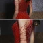 Chic / Beautiful Red Engagement Prom Dresses 2020 A-Line / Princess Scoop Neck Sleeveless Beading Sequins Floor-Length / Long Ruffle Formal Dresses