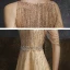 High-end Gold Evening Dresses  2020 A-Line / Princess Scoop Neck Sleeveless Beading Sequins Sweep Train Ruffle Formal Dresses