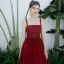 Haut de Gamme Bordeaux Dansant Robe De Bal 2020 Princesse épaules Sans Manches Paillettes Perlage Longue Volants Dos Nu Robe De Ceremonie