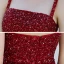 Haut de Gamme Bordeaux Dansant Robe De Bal 2020 Princesse épaules Sans Manches Paillettes Perlage Longue Volants Dos Nu Robe De Ceremonie