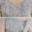Elegant Sky Blue Gradient-Color Blushing Pink Dancing Prom Dresses 2020 A-Line / Princess Off-The-Shoulder Short Sleeve Beading Glitter Tulle Floor-Length / Long Ruffle Backless Formal Dresses