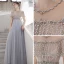 Haut de Gamme Bleu Ciel Transparentes Dansant Robe De Bal 2020 Princesse Encolure Dégagée Manches Courtes Perlage Paillettes Train De Balayage Volants Robe De Ceremonie