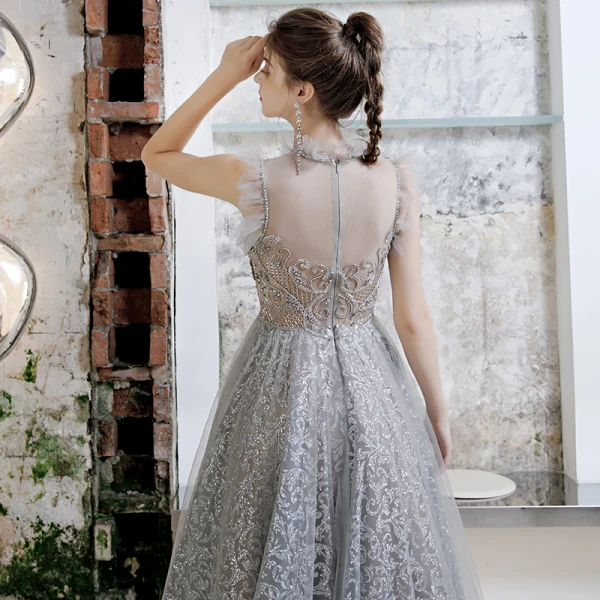 gray dress formal Thats So Fetch | Tilly Maxi Dress | Charcoal main image 0