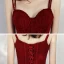 Chic / Beautiful Burgundy Prom Dresses 2020 A-Line / Princess Spaghetti Straps Sleeveless Beading Glitter Tulle Floor-Length / Long Ruffle Backless Formal Dresses