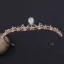 Elegant Sølv Tiara Har Tilbehor 2020 Legering Zirkon Perle Bryllup Tilbehør