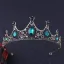 Vintage / Originale Vert Foncé Faux Diamant Tiare Accessoire Cheveux Mariage 2020 Alliage Mariage Accessorize