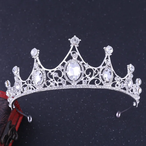 Vintage / Originale Vert Foncé Faux Diamant Tiare Accessoire Cheveux Mariage 2020 Alliage Mariage Accessorize