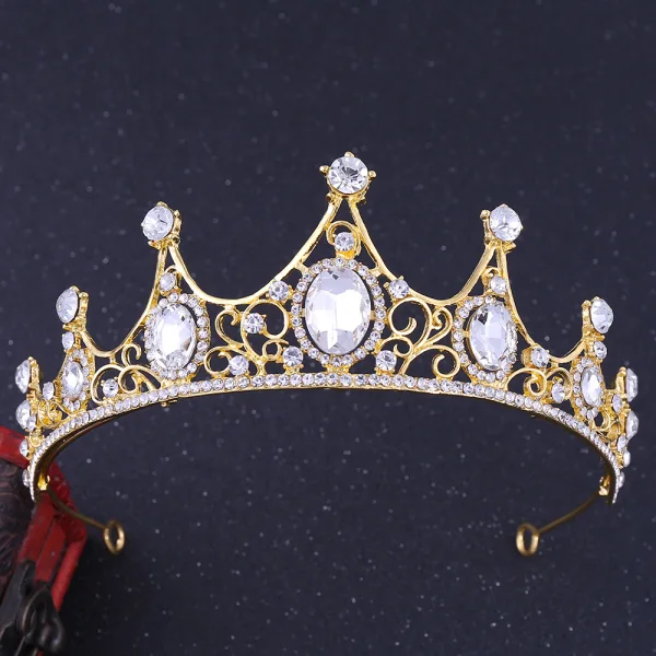 Vintage / Originale Vert Foncé Faux Diamant Tiare Accessoire Cheveux Mariage 2020 Alliage Mariage Accessorize