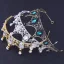 Vintage / Originale Vert Foncé Faux Diamant Tiare Accessoire Cheveux Mariage 2020 Alliage Mariage Accessorize