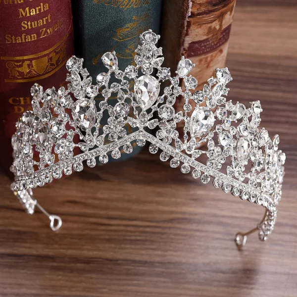 Mooie / Prachtige Rode Rhinestone Tiara Bruids Haaraccessoires 2020 Legering Huwelijk Accessoires
