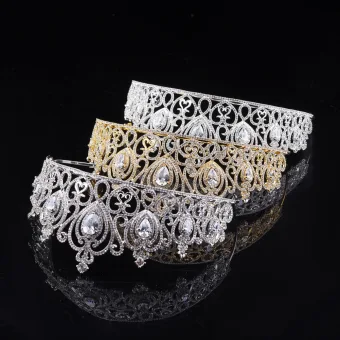 Chic Beautiful Zircon Tiara Bridal Hair Accessories 2020 Alloy Wedding Accessories