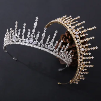 Elegante Zirkonium Tiara Bruids Haaraccessoires 2020 Legering Huwelijk Accessoires