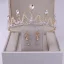 Chic / Beautiful Gold Tiara Earrings Bridal Hair Accessories 2020 Alloy Crystal Pearl Rhinestone Wedding Accessories