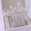 Chic / Beautiful Gold Tiara Earrings Bridal Hair Accessories 2020 Alloy Crystal Pearl Rhinestone Wedding Accessories