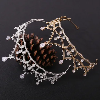 Chic Beautiful Zircon Tiara Bridal Hair Accessories 2020 Alloy Rhinestone Wedding Accessories