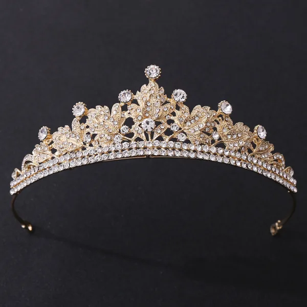 Modest / Simple Rhinestone Tiara Bridal Hair Accessories 2020 Alloy Wedding Accessories