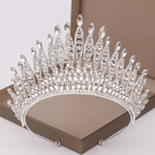 Najpiękniejsze / Ekskluzywne Czerwone Rhinestone Tiara Ozdoby Do Włosów Ślubne 2020 Stop Cyrkon Ślub Akcesoria