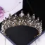 Barokk Svart Tiara Har Tilbehor 2020 Legering Rhinestone Krystall Bryllup Tilbehør