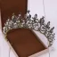 Barokk Svart Tiara Har Tilbehor 2020 Legering Rhinestone Krystall Bryllup Tilbehør