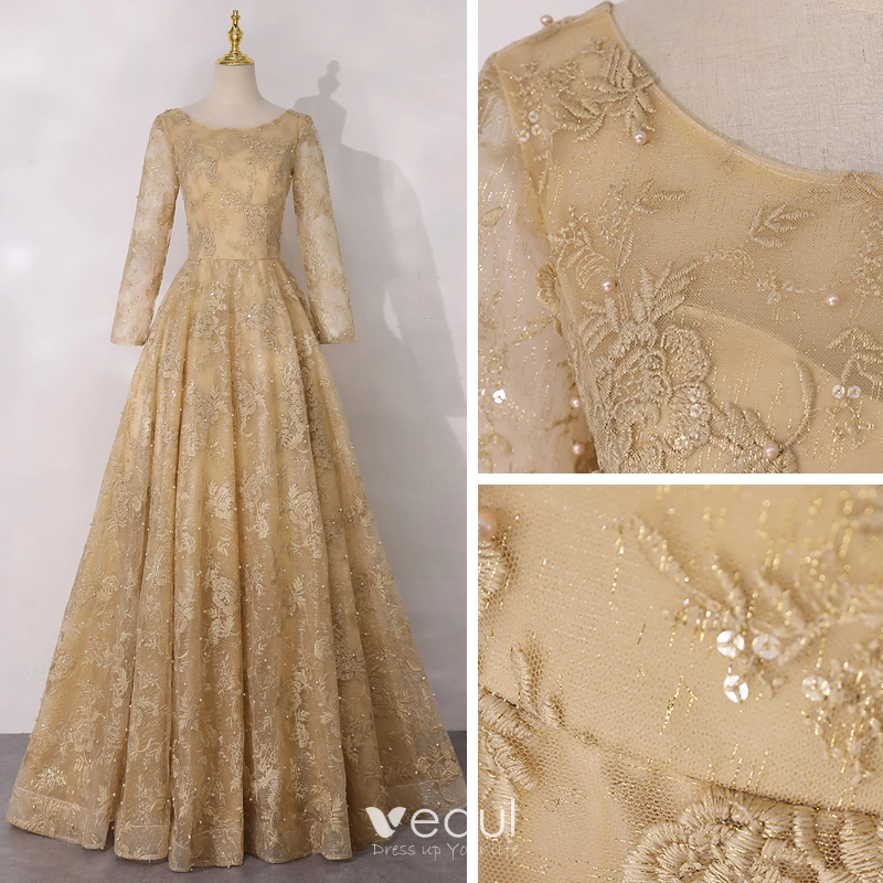 elegant gold mother of the bride dresses Gold Mother Of The Bride Dress Sparkly Sequins Sheath Mother Of Bride Dress with Slit main image 0