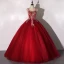 Roman Burgundy Dancing Prom Dresses 2020 Ball Gown Scoop Neck Sleeveless Appliques Lace Floor-Length / Long Ruffle Backless Formal Dresses