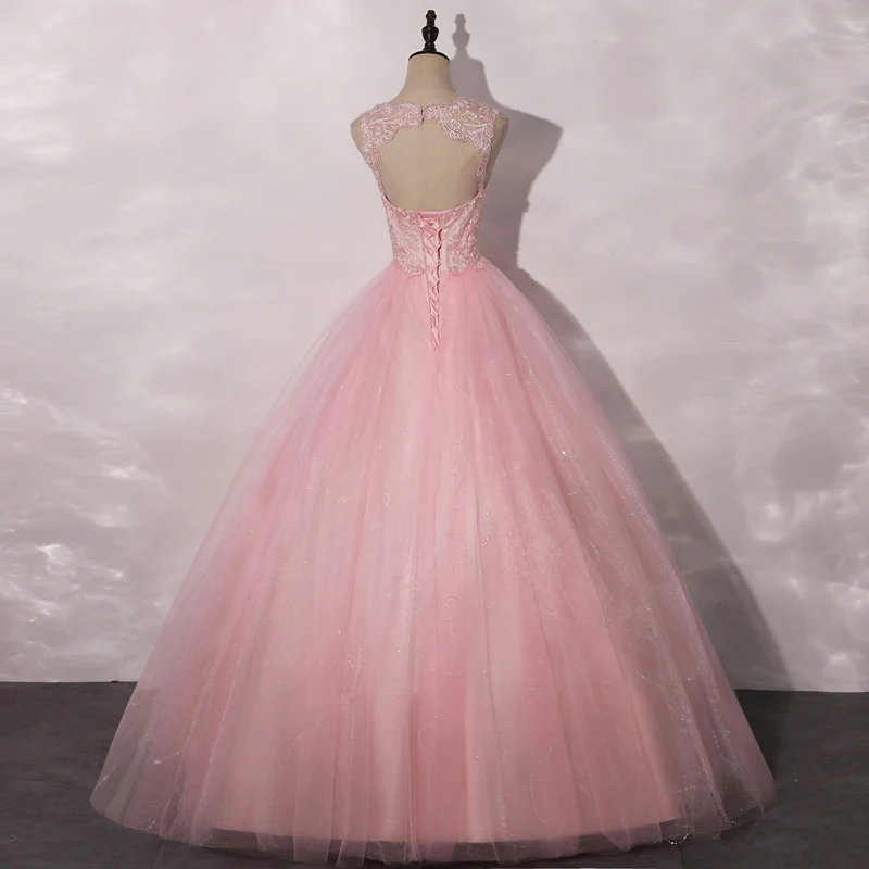 Roman Candy Pink Dancing Prom Dresses 2020 Ball Gown Scoop Neck Sleeveless Appliques Roman Candy Pink Dancing Prom Dresses 2020 Ball Gown Scoop Neck Sleeveless Appliques