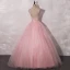 Romain Rose Bonbon Dansant Robe De Bal 2020 Robe Boule Encolure Dégagée Sans Manches Appliques En Dentelle Paillettes Longue Volants Dos Nu Robe De Ceremonie
