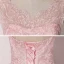 Romain Rose Bonbon Dansant Robe De Bal 2020 Robe Boule Encolure Dégagée Sans Manches Appliques En Dentelle Paillettes Longue Volants Dos Nu Robe De Ceremonie