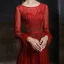 Meilleur Bordeaux Transparentes Robe De Soirée 2020 Princesse Encolure Dégagée Manches Longues Ceinture Plumes Perlage Paillettes Train De Balayage Volants Dos Nu Robe De Ceremonie