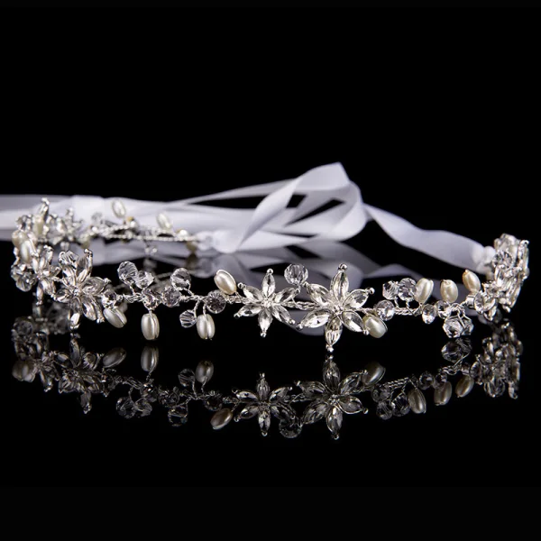 Simple Doré Bandeaux Accessoire Cheveux Mariage 2020 Alliage Lacer Faux Diamant Cristal Accessoire Cheveux Mariage Accessorize