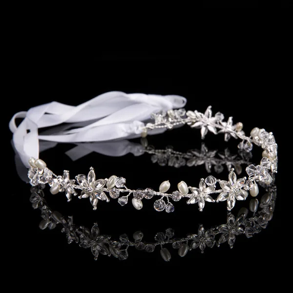 Simple Doré Bandeaux Accessoire Cheveux Mariage 2020 Alliage Lacer Faux Diamant Cristal Accessoire Cheveux Mariage Accessorize