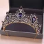 Vintage Złote Tiara Ozdoby Do Włosów Ślubne 2020 Stop Fioletowe Rhinestone Ślub Akcesoria