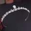 Proste / Simple Perła Rhinestone Tiara Ozdoby Do Włosów Ślubne 2020 Stop Ślub Akcesoria