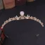 Proste / Simple Perła Rhinestone Tiara Ozdoby Do Włosów Ślubne 2020 Stop Ślub Akcesoria
