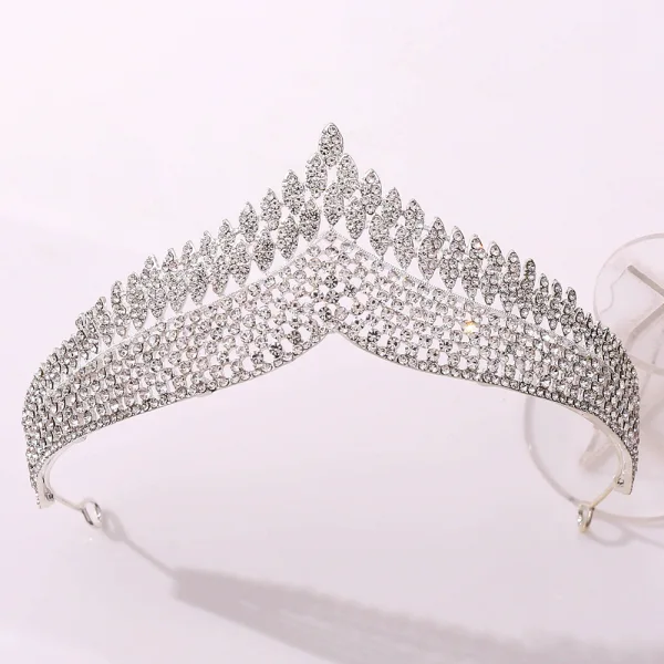 Vintage / Retro Baroque Black Tiara Bridal Hair Accessories 2020 Alloy Rhinestone Wedding Accessories