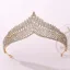 Vintage / Retro Baroque Black Tiara Bridal Hair Accessories 2020 Alloy Rhinestone Wedding Accessories