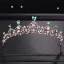 Charming Dark Green Rhinestone Tiara Bridal Hair Accessories 2020 Alloy Wedding Accessories