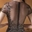 Haut de Gamme Marron Transparentes Tapis rouge Robe De Soirée 2020 Trompette / Sirène Encolure Dégagée Sans Manches Fait main Perlage Paillettes Longue Volants Robe De Ceremonie